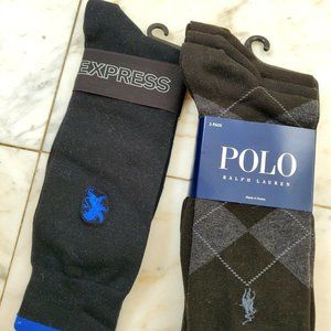 Bundle of 4 pairs socks, Polo R Lauren  Dress Socks /3/ + Express /1/, s…